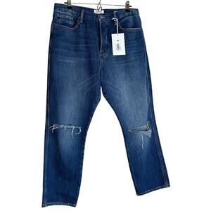 Frame Le Original Jeans Kessler Womens 33 Blue Denim High Rise Straight Fit NEW